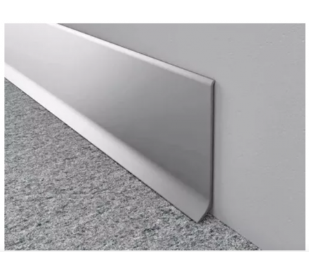 ZOCALO ATRIM PLANO SLIM 80MMX2.5 MTS ACERO INOXIDABLE 2780