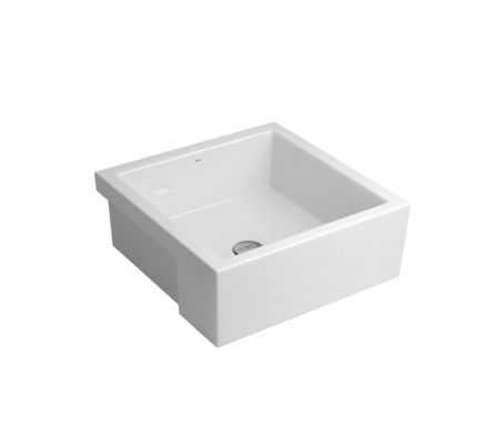 LAVATORIO SEMI-ENCAJE SIN TOALLERO BLANCO DECA L.800.17 