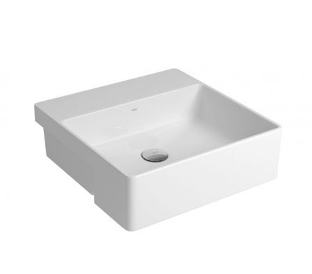 LAVATORIO SEMIENCAJE CUADRADO SIN TOALLERO CON MESA DECA L.830.17