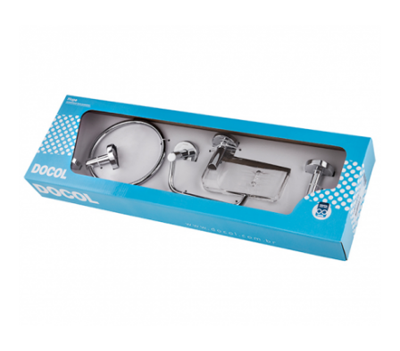 KIT ACCESORIOS 5 PIEZAS DOCOL HOPE CROMO 765306