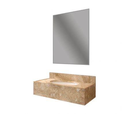 MUEBLE GAAM CJ YARIS CON LAVAMANOS DE EMBUTIR Y ESPEJO