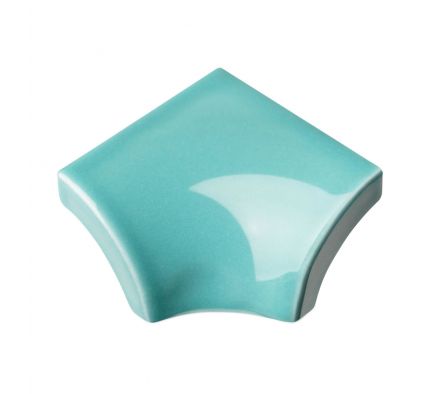 LISTELLO ELIANE CANTO EXTERNO VERDE AGUA 2.5X2.5 X 1UND