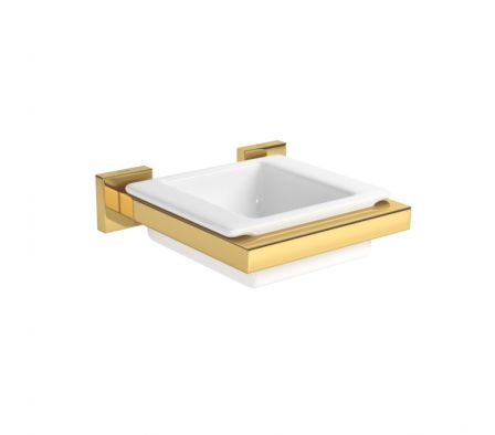 JABONERA DE PARED DECA QUADRATTA GOLD 2011.GL83