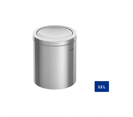 BASURERO INOX.C/TAPA BASCULANTE TRAMONTINA 12LTS. 94542/112