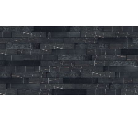 PISO ITALGRANITI SAHARA NOIR LIST MIX SQ RE 20X120 1.44M X6U