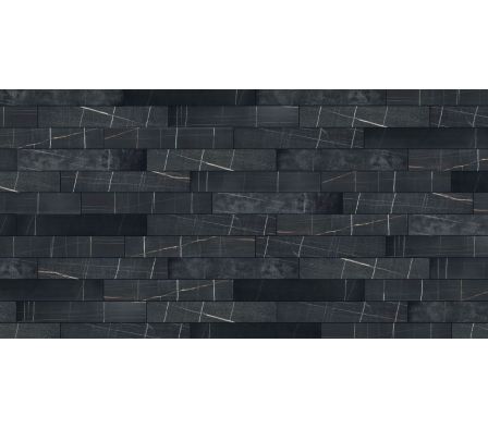PISO ITALGRANITI SAHARA NOIR LIST MIX SQ RE 20X120 1.44M X6U