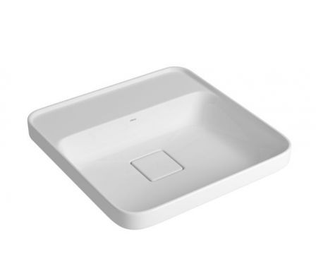 LAVATORIO SOBREPONER DECA CUADRADO BLANCO L.21040.M.17 CON MESA