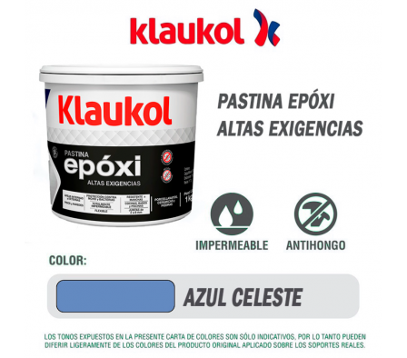 PASTINA KLAUKOL EPOXI ALTA EXIGENCIA TRICOMPONENTE AZUL CELESTE 1K