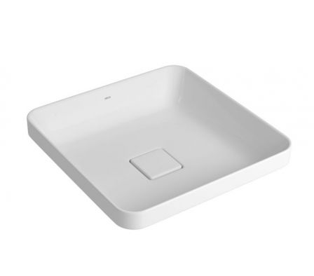LAVATORIO SOBREPONER DECA CUADRADO BLANCO L.21040.17